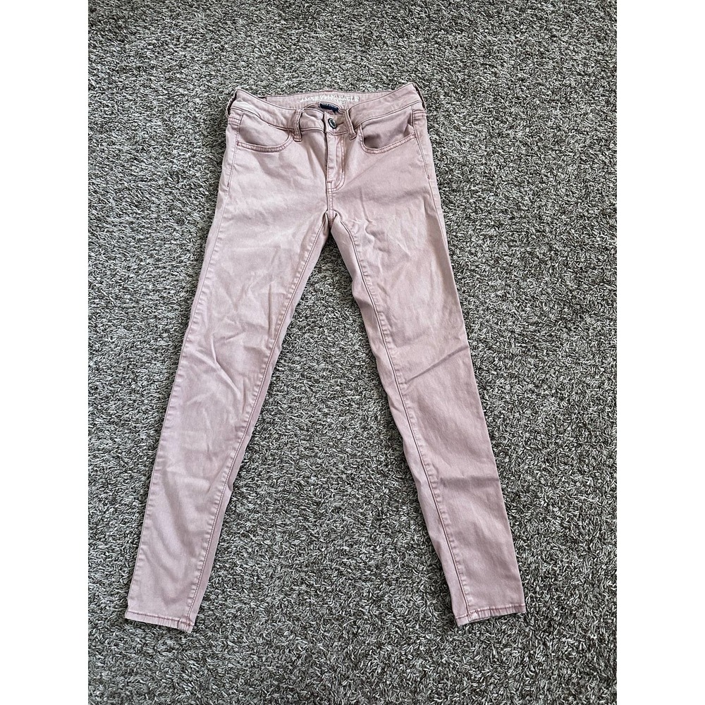 American Eagle Pink Skinny Jegging Jeans Size 4 Regular